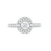 Thumbnail Image 4 of Vera Wang Love Collection 1 CT. T.W. Diamond Double Frame Engagement Ring in 14K White Gold