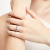Thumbnail Image 2 of Vera Wang Love Collection 1-1/5 CT. T.W. Diamond and Blue Sapphire Engagement Ring in 14K White Gold