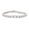 Thumbnail Image 1 of White Lab-Created Sapphire Tennis Bracelet in Sterling Silver