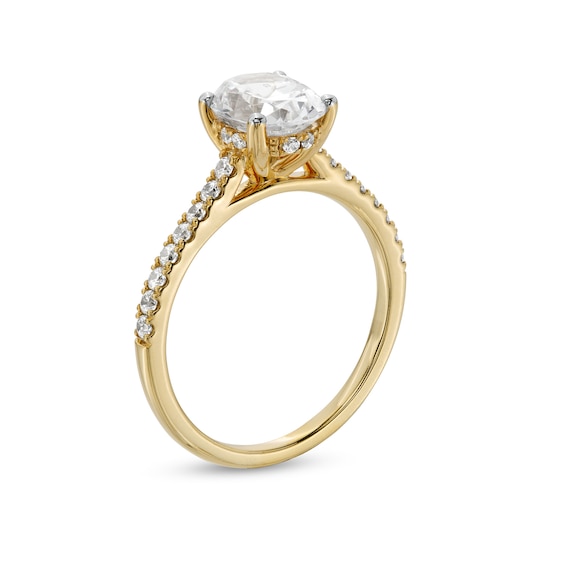 1-3/4 CT. T.w. Certified Oval Lab-Grown Diamond Engagement Ring in 14K Gold (F/Vs2)