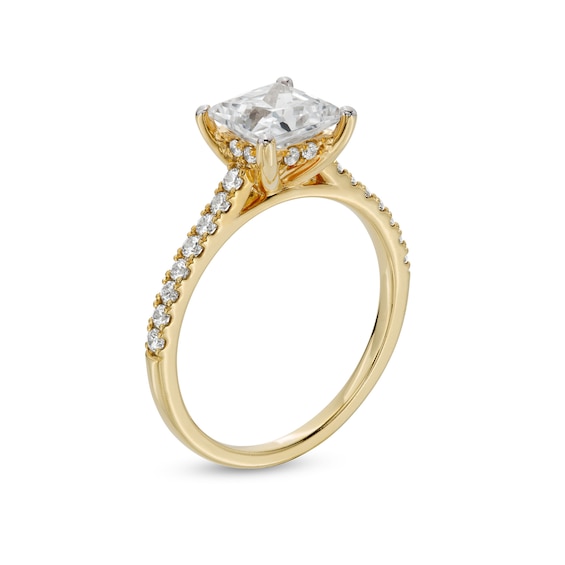 1-3/4 CT. T.w. Certified Princess-Cut Lab-Grown Diamond Engagement Ring in 14K Gold (F/Vs2)