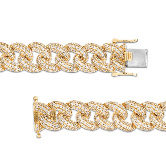 24.95 CT. T.w. Lab-Grown Diamond Cuban Link Necklace in 10K Gold (F/Si2)