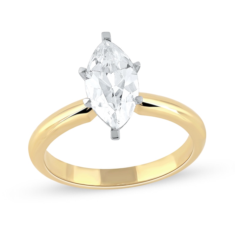 1 CT. Certified Marquise-Cut Lab-Created Diamond Solitaire Engagement Ring in 14K Gold (F/VS2)