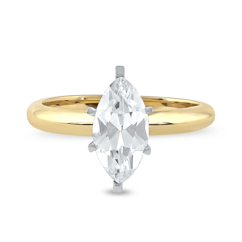 1 CT. Certified Marquise-Cut Lab-Created Diamond Solitaire Engagement Ring in 14K Gold (F/VS2)