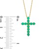 Thumbnail Image 3 of Emerald Cross Pendant in 10K Gold