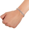 Thumbnail Image 1 of 8.0mm Diamond Cut Monaco Curb Chain Bracelet in Hollow 14K Two-Toned Gold - 8.25"