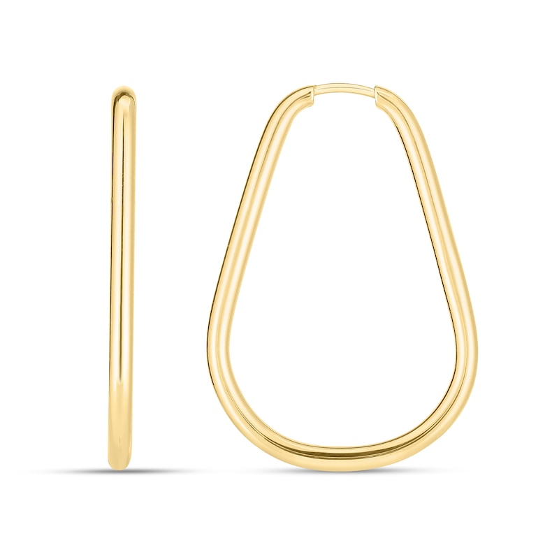 Main Image 1 of 22.0mm Pear Endless Hoop Earrings in Hollow 14K Gold