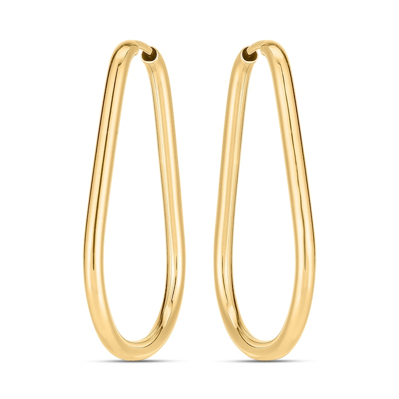 Main Image 2 of 22.0mm Pear Endless Hoop Earrings in Hollow 14K Gold