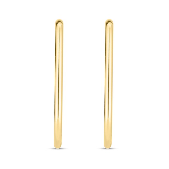 22.0mm Pear Endless Hoop Earrings in Hollow 14K Gold