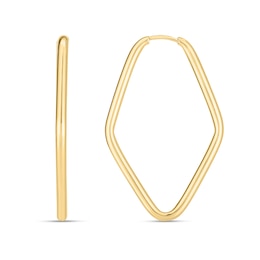 22.0mm Marquise Endless Hoop Earrings in Hollow 14K Gold