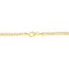 Thumbnail Image 2 of 0.19mm Diamond-Cut Rolo Chain Heart Anklet in Hollow 14K Gold - 10"