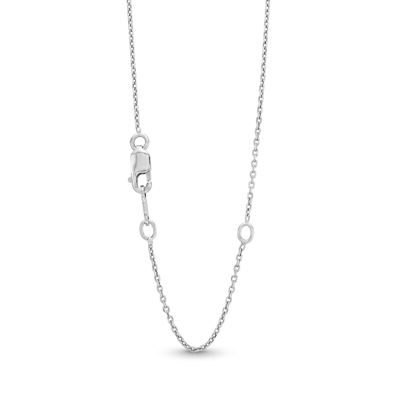Main Image 3 of 1/10 CT. T.W. Black Diamond Tilted Open Heart Necklace in Sterling Silver