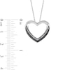 Thumbnail Image 3 of 1/10 CT. T.W. Black Diamond Tilted Open Heart Necklace in Sterling Silver