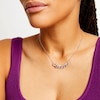 Thumbnail Image 2 of 1/5 CT. T.W. Diamond Interlocking Curb Link Necklace in Sterling Silver
