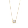 Thumbnail Image 1 of 1/5 CT. T.W. Emerald-Shaped Multi-Diamond Sideways Necklace in 10K Gold