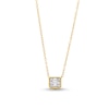 Thumbnail Image 0 of 1/5 CT. T.W. Emerald-Shaped Multi-Diamond Sideways Necklace in 10K Gold