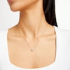 Thumbnail Image 2 of 1/5 CT. T.W. Emerald-Shaped Multi-Diamond Sideways Necklace in 10K Gold