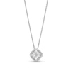 Thumbnail Image 1 of 1/6 CT. T.W. Snowflake Multi-Diamond Tilted Cushion Frame Pendant in Sterling Silver