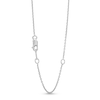 Thumbnail Image 3 of 1/6 CT. T.W. Snowflake Multi-Diamond Tilted Cushion Frame Pendant in Sterling Silver