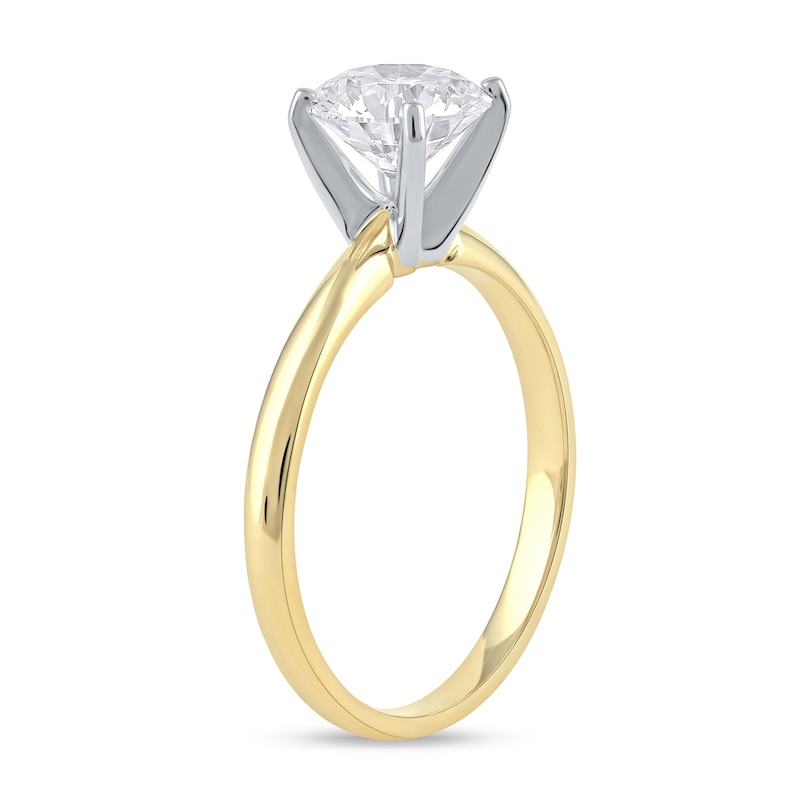 Main Image 2 of 1-1/2 CT. Certified Lab-Grown Diamond Solitaire Engagement Ring in 14K Gold (F/VS2)