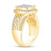 Thumbnail Image 3 of 2 CT. T.W. Multi Diamond Cushion-Frame Fashion Ring in 14K Gold
