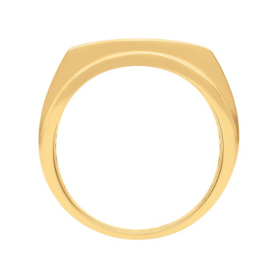 Two-Row White Lab-Created Sapphire Ring in Sterling Silver with 18K Gold Plate