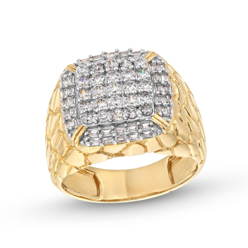 Main Image 1 of 1 CT. T.W. Cushion-Shaped Multi-Diamond Nugget Ring in 10K Gold