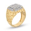 Thumbnail Image 3 of 1 CT. T.W. Cushion-Shaped Multi-Diamond Nugget Ring in 10K Gold