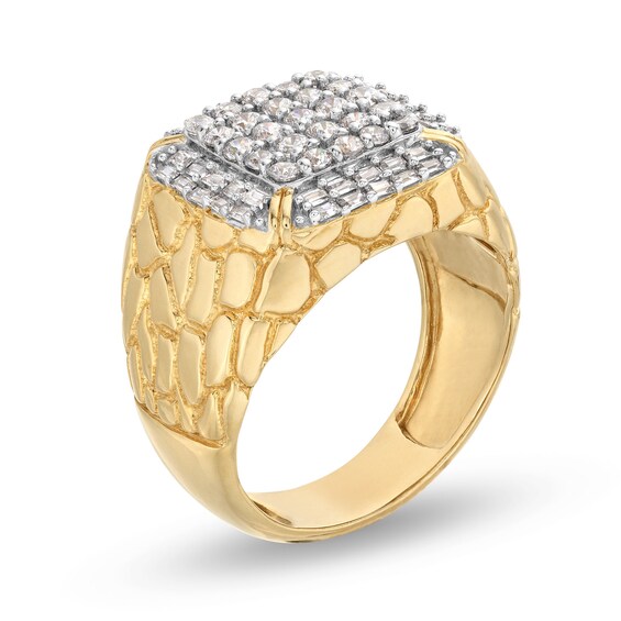 1 CT. T.w. Cushion-Shaped Multi-Diamond Nugget Ring in 10K Gold
