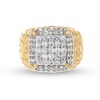 Thumbnail Image 4 of 1 CT. T.W. Cushion-Shaped Multi-Diamond Nugget Ring in 10K Gold