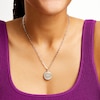 Thumbnail Image 2 of 1/4 CT. T.W. Diamond Flared Cross Medallion Pendant in Sterling Silver and 10K Gold