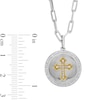 Thumbnail Image 2 of 1/4 CT. T.W. Diamond Flared Cross Medallion Pendant in Sterling Silver and 10K Gold