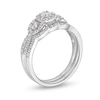 Thumbnail Image 3 of 7/8 CT. T.W. Diamond Three Stone Framed Bridal Set in 10K White Gold