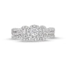 Thumbnail Image 4 of 7/8 CT. T.W. Diamond Three Stone Framed Bridal Set in 10K White Gold