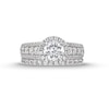 Thumbnail Image 4 of 1 CT. T.W. Multi Diamond Pear Frame Bridal Set in 14K Gold