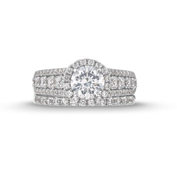 1 CT. T.w. Multi Diamond Pear Frame Bridal Set in 14K Gold