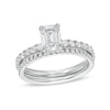 Thumbnail Image 1 of 1-3/4 CT. T.W. Emerald Certified Lab-Grown Diamond Bridal Set in 14K White Gold (F/SI2)