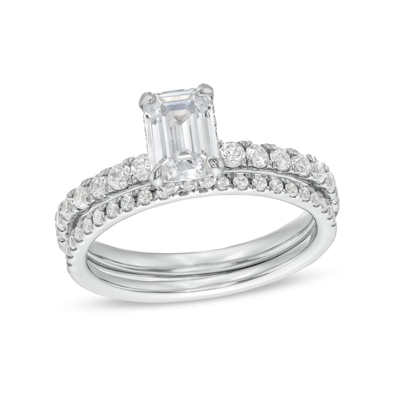 1-3/4 CT. T.w. Emerald Certified Lab-Grown Diamond Bridal Set in 14K Gold (F/Si2