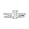 Thumbnail Image 4 of 1-3/4 CT. T.W. Emerald Certified Lab-Grown Diamond Bridal Set in 14K White Gold (F/SI2)