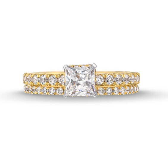 1-3/4 CT. T.w. Princess Certified Lab-Grown Diamond Bridal Set in 14K Gold (F/Si2)