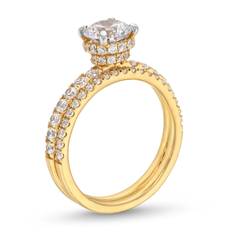 Main Image 3 of 1-3/4 CT. T.W. Certified Lab-Grown Diamond Bridal Set in 14K Gold (F/SI2)