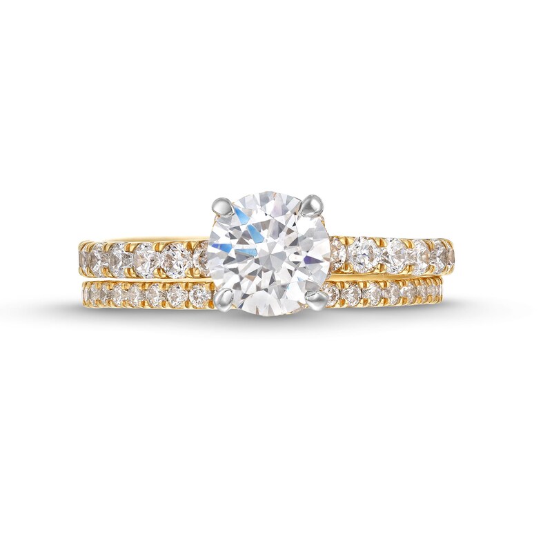 Main Image 4 of 1-3/4 CT. T.W. Certified Lab-Grown Diamond Bridal Set in 14K Gold (F/SI2)