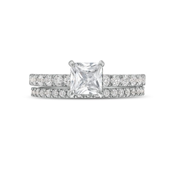 1-3/4 CT. T.w. Princess Certified Lab-Grown Diamond Bridal Set in 14K White Gold (F/Si2)