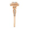 Thumbnail Image 2 of 3/8 CT. T.W. Multi-Diamond Framed Engagement Ring in 10K Rose Gold