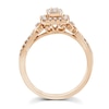 Thumbnail Image 3 of 3/8 CT. T.W. Multi-Diamond Framed Engagement Ring in 10K Rose Gold