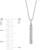 Thumbnail Image 4 of 1/10 CT. T.W. Baguette and Round Diamond Linear Bar Pendant in 10K White Gold