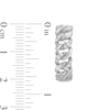 Thumbnail Image 3 of 1/4 CT. T.W. Diamond Alternating Curb Chain Link J-Hoop Earrings in Sterling Silver