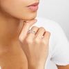 Thumbnail Image 2 of 1/4 CT. T.W. Diamond Alternating Curb Chain Link Ring in Sterling Silver