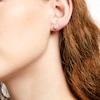 Thumbnail Image 2 of 1/4 CT. T.W. Oval-Shaped Multi-Diamond Stud Earrings in Sterling Silver