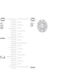 Thumbnail Image 3 of 1/4 CT. T.W. Oval-Shaped Multi-Diamond Stud Earrings in Sterling Silver